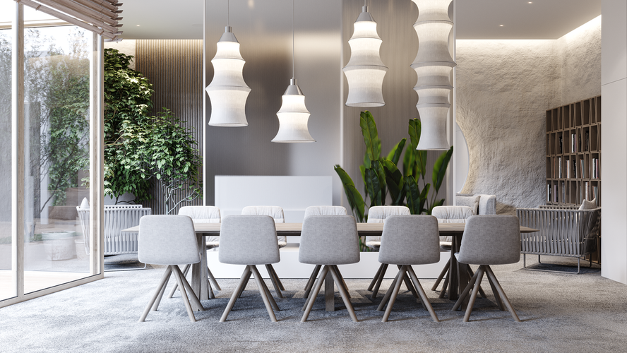 Dla spotęgowania efektu synchronizacji z przyrodą w częściach wspólnych dla mieszkańców kompleksu Smolna Sopot wprowadzono liczne naturalne materiały i detale wykończeniowe.