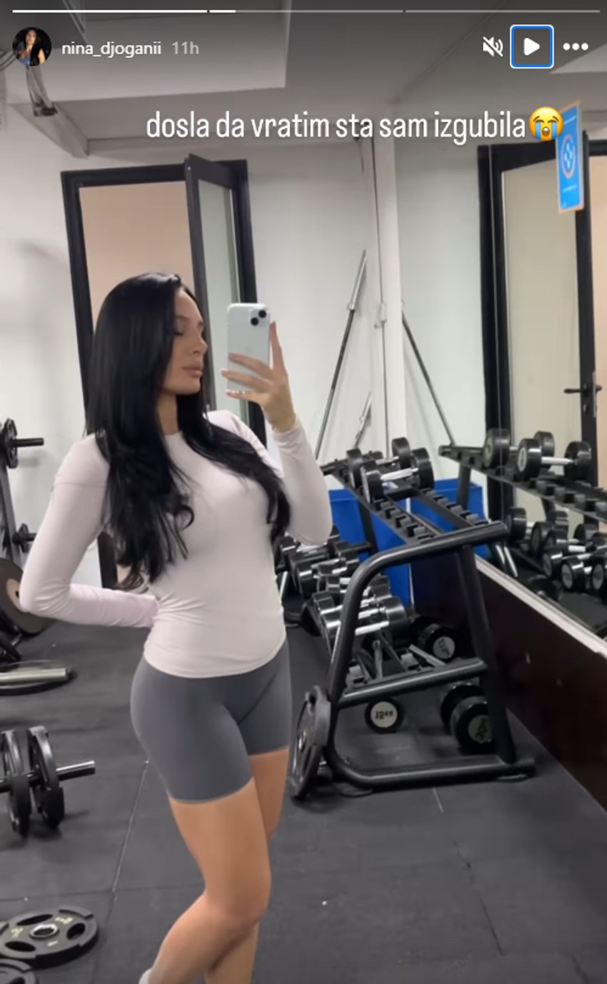 Nina Đogani u teretani