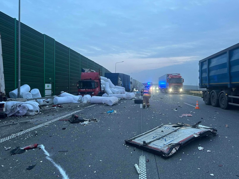 Wypadek na autostradzie A1