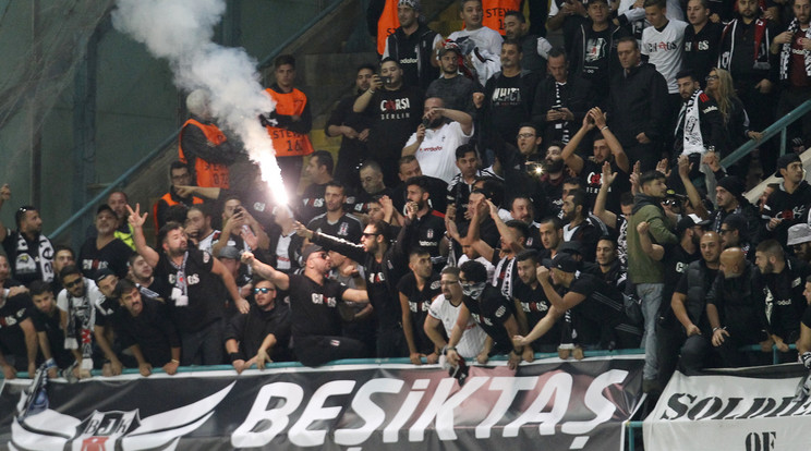 A Besiktas fanatikusai nem könnyítették meg az olaszok életét Isztambulban /Fotó: AFP