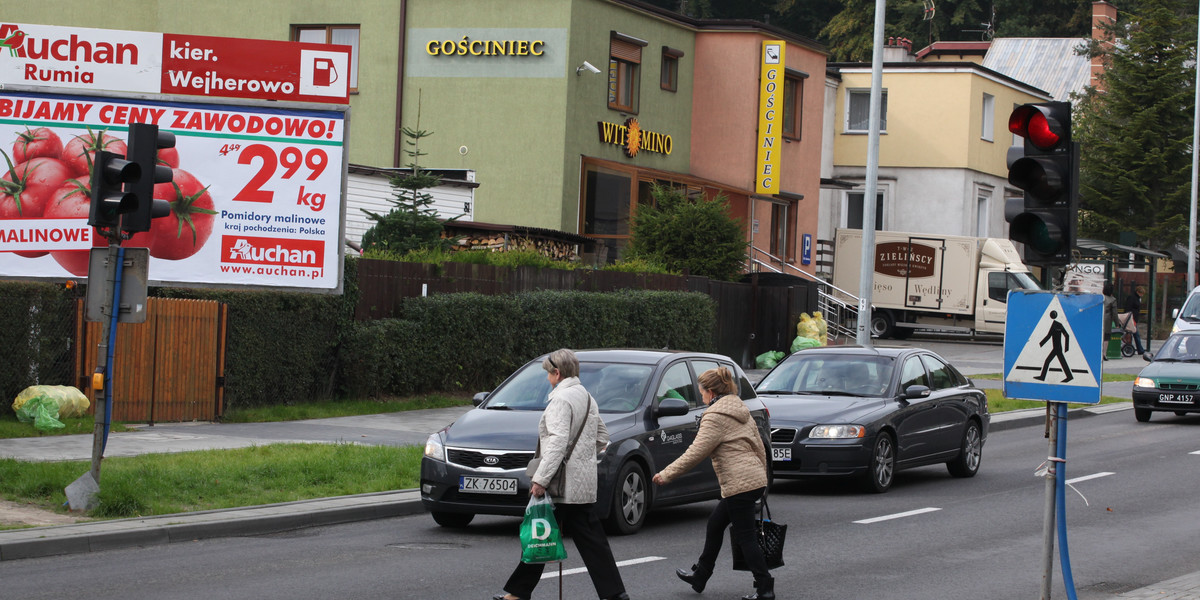 Niebezpieczne przejście na Chwarznieńskiej w Gdyni