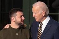 Wołodymyr Zełenski i Joe Biden