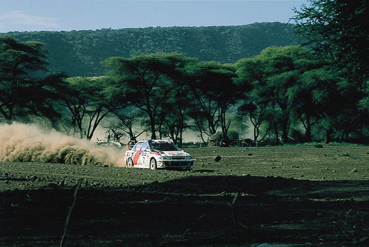 Tommi Makinen w Rajdzie Safari w roku 1996