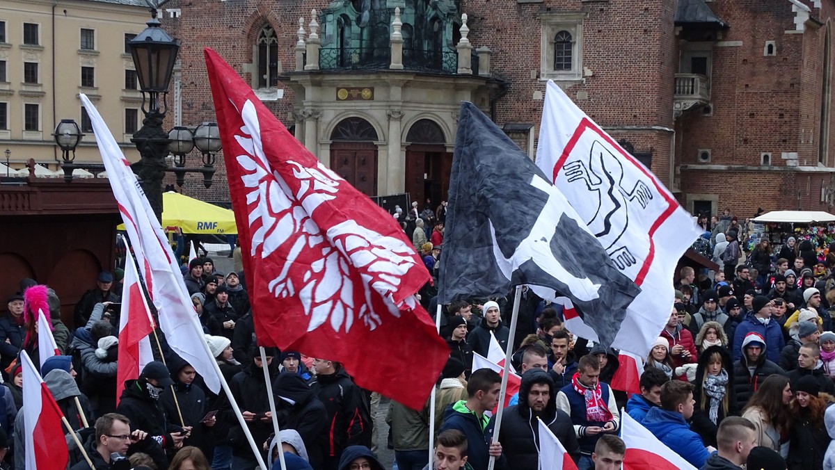 Przeszedł marsz narodowców. "PiS, PO jedno zło"