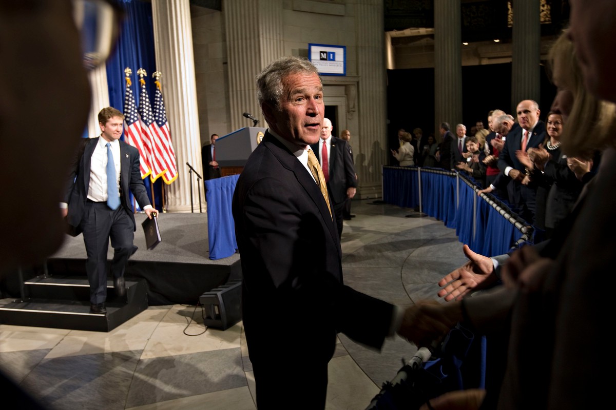 George Bush jeszcze jako prezydent USA