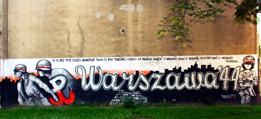 Mural upamiętniający Powstanie Warszawskie