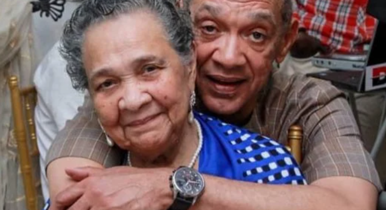 Ben Murray-Bruce and his mom, Madam Margaret Murray-Bruce.