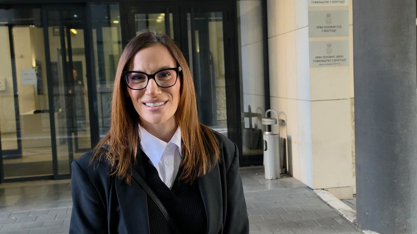 Kristina Spalević stigla na suđenje sa Kristijanom Golubovićem