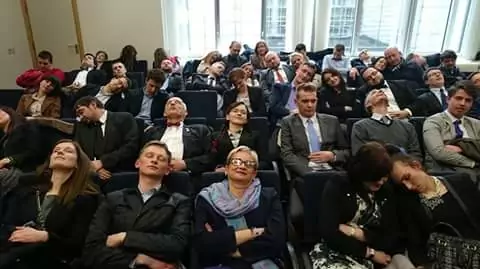 Działacze partii KORWiN w Parlamencie Europejskim.