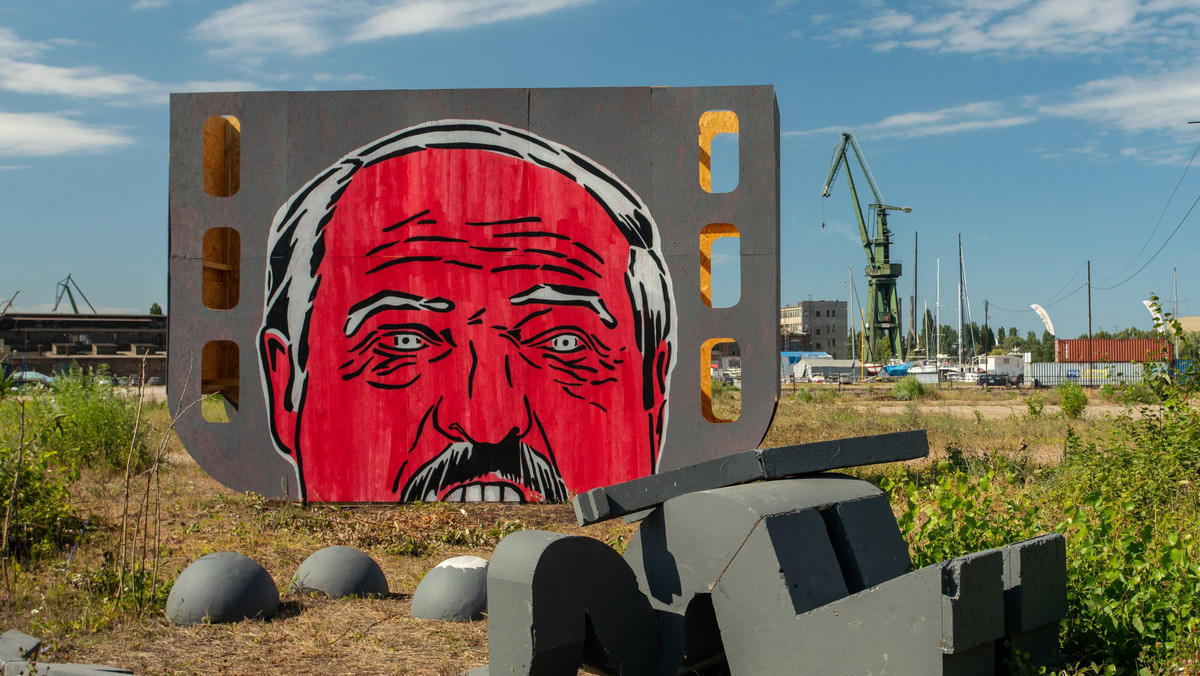 Mural z wizerunkiem Aleksandra Łukaszenki aut. Mariusza Warasa