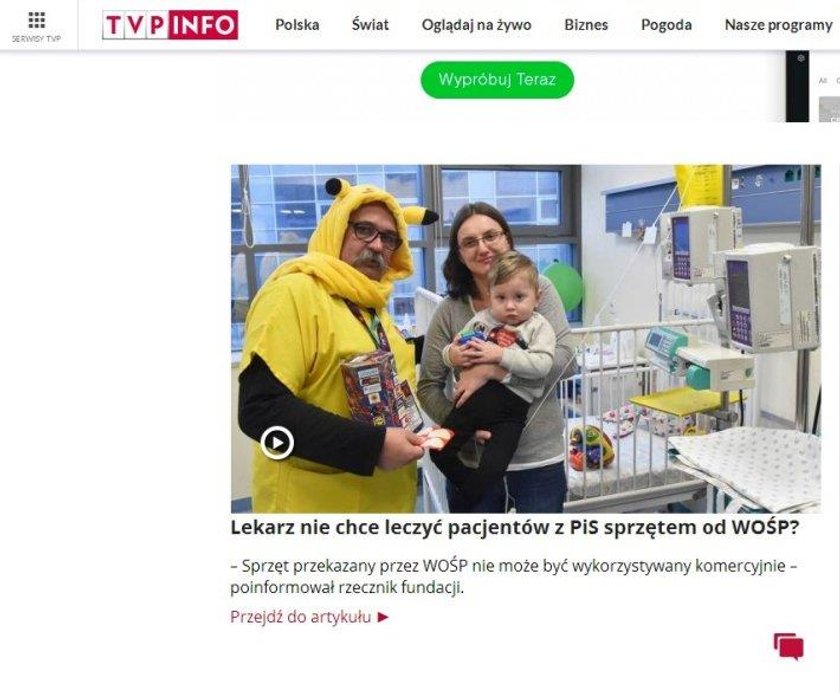 Skandal! Tak redakcja TVP Info "przeprosiła" krakowskiego lekarza