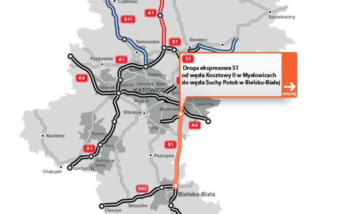 Droga eksprwsowa S1 - Mysłowice - Bielsko-Biała