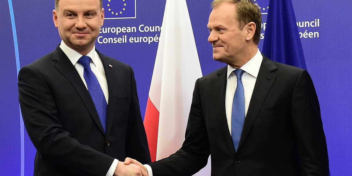 Prezydent Andrzej Duda spotkał się z Donaldem Tuskiem