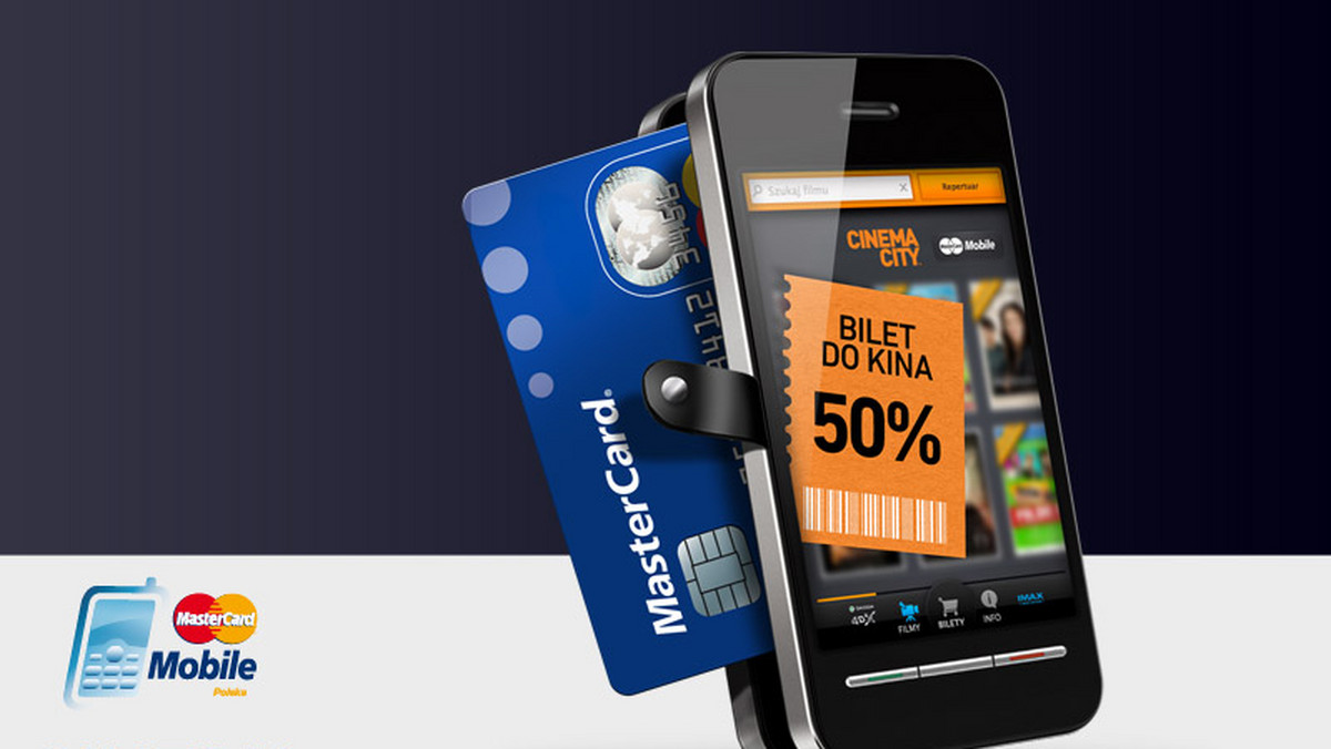 Z kartą MasterCard® i MasterCard® Mobile bilety do Cinema City kupisz 50% taniej.