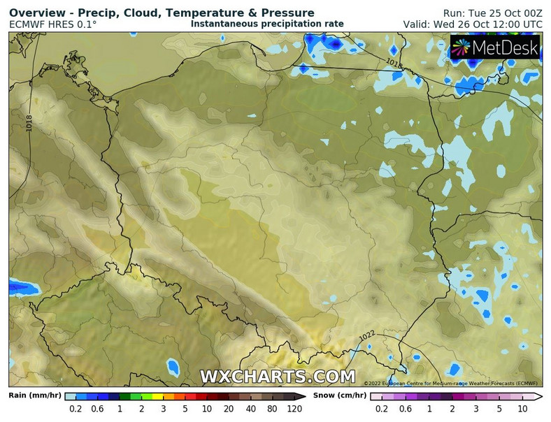 W środę popada tylko na wschodzie i północnym wschodzie