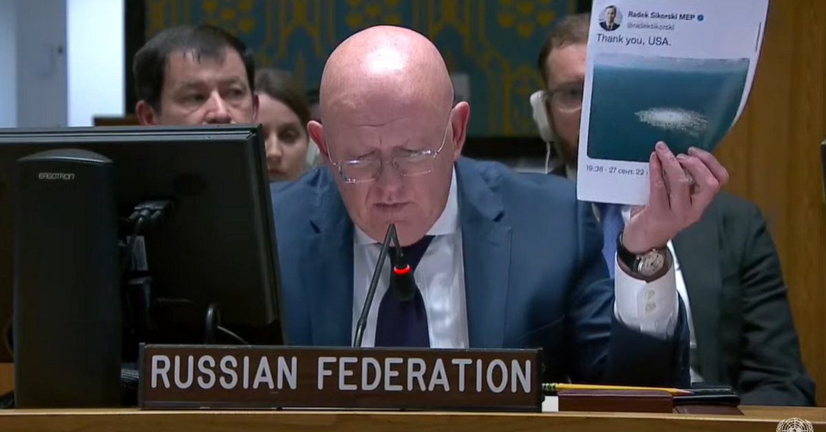 El representante de Rusia en la ONU se retracta del tuit de Sikorsky en Nord Stream