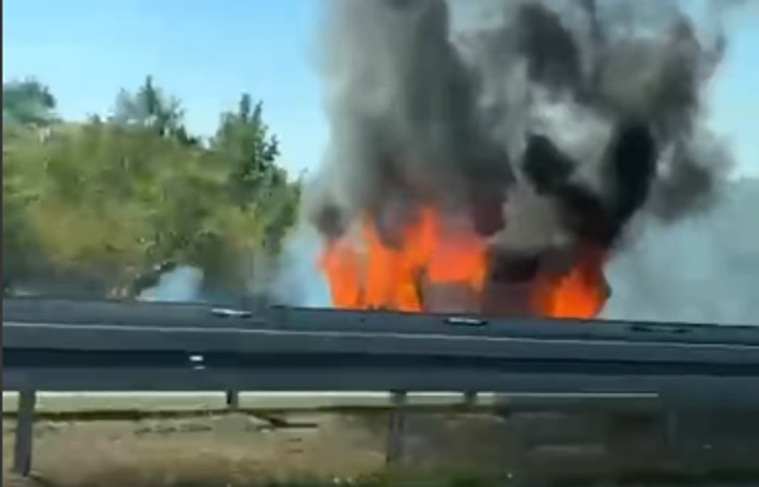 Požar na auto-putu Miloš Veliki