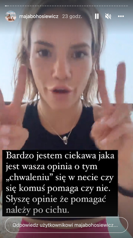 Maja Bohosiewicz na Instagramie