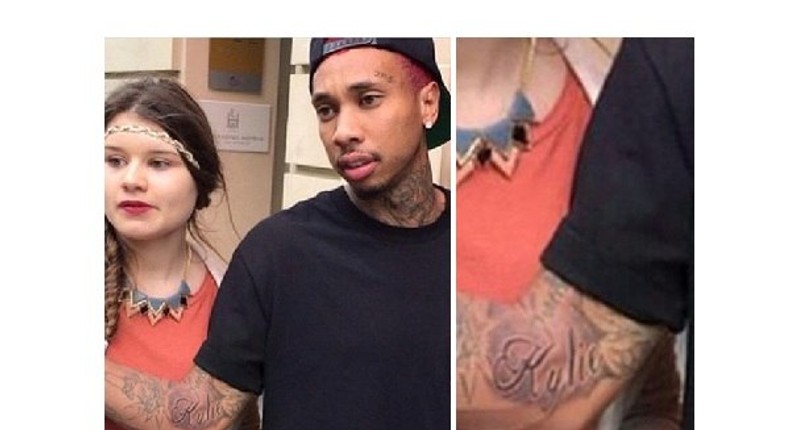 Tyga tattooes Kylie Jenner on right arm