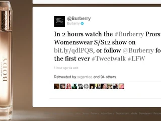 burberry tweetwalk