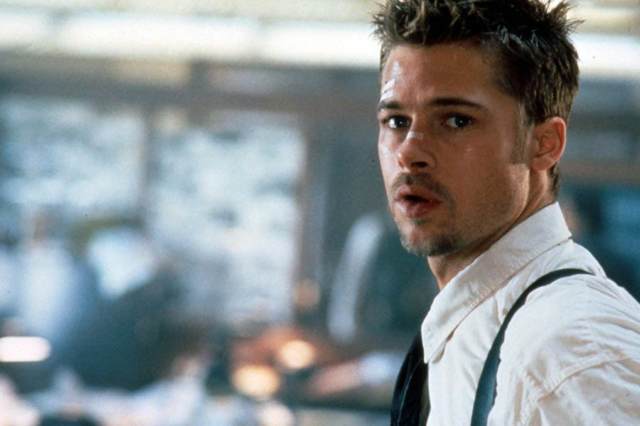 Brad Pitt w filmie "Siedem"