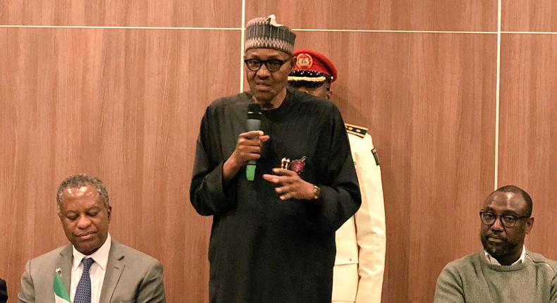 President Buhari addresses a town hall event with the Nigerian community in Poland on Sunday, December 2, 2018