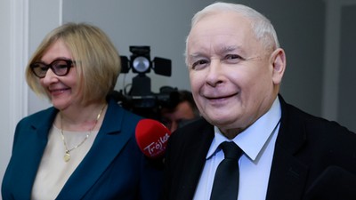 Barbara Bartuś i Jarosław Kaczyński