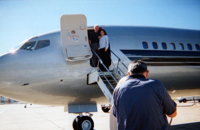 Sa Bilom Klintonom u avionu Džefrija Epstajna