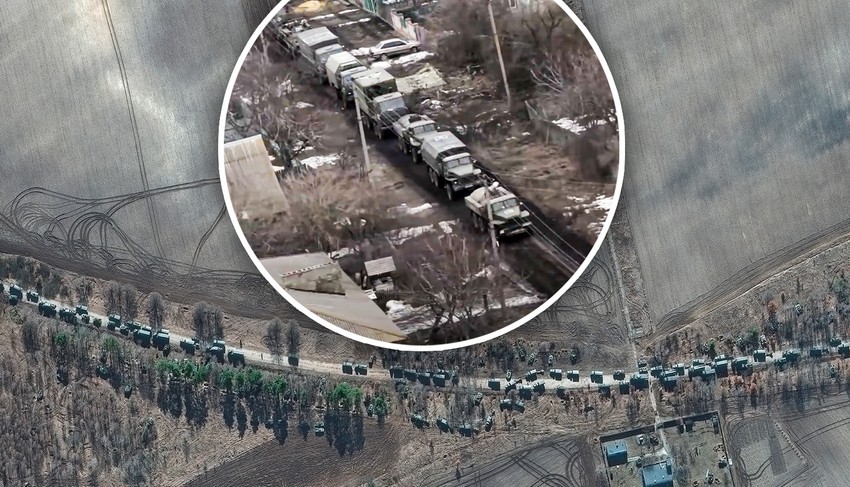 Ruski konvoj na putu do Kijeva prošlog proleća