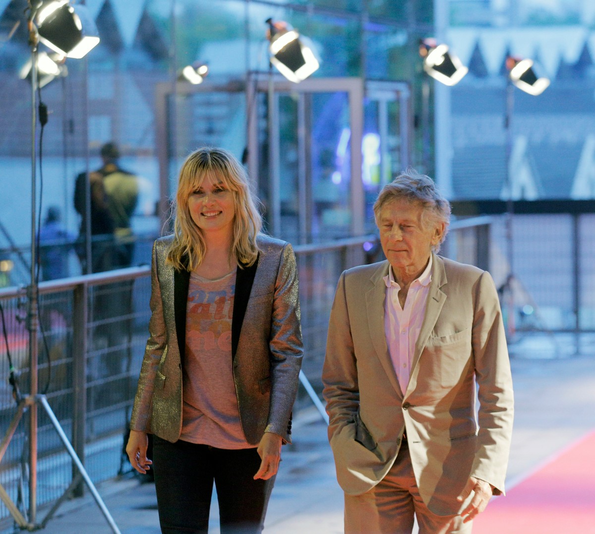 Roman Polański i aktorka Emmanuelle Seigner