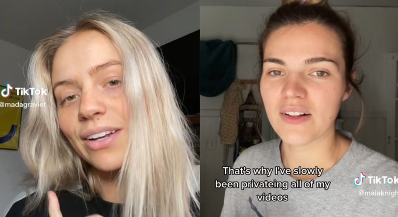 Mom influencers Mada Graviet (left) and Maia Knight (right).(L) Screenshot/TikTok - madagraviet, (R) Screenshot/TikTok - maiaknight