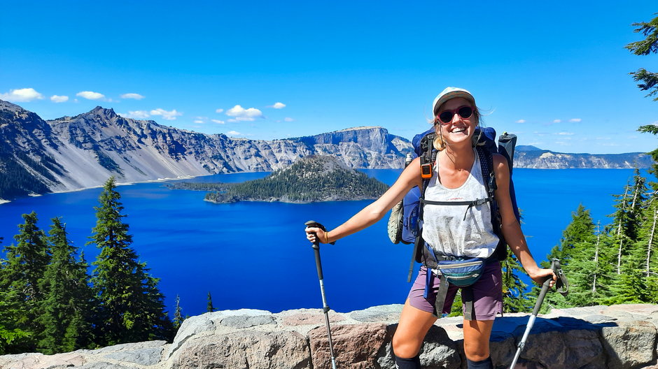 Aleksandra Zejdler na szlaku Pacific Crest Trail