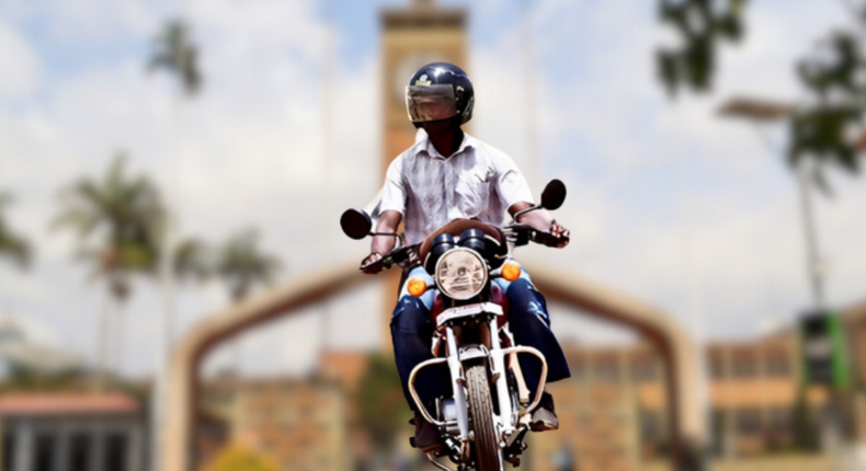 A boda boda rider