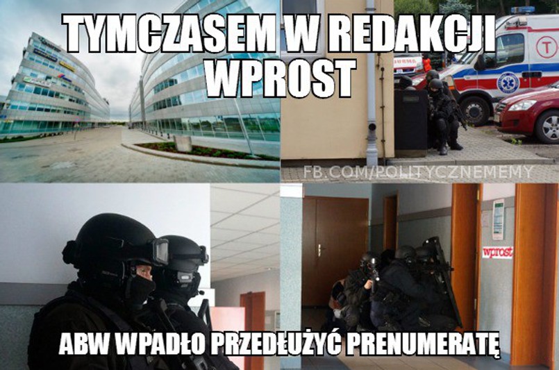 Czego ABW szukało w redakcji Wprost? Czyży chodziło o prenumeratę? CZYTAJ WIĘCEJ>>> Sikorski o taśmach "Wprost": Grupa przestępcza zaatakowała rząd