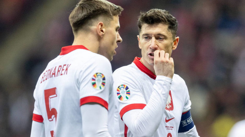 Jan Bednarek i Robert Lewandowski