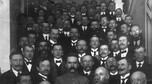 Warszawa, 1917. Tymczasowa Rada Stanu przyjmująca delegację Centralnego Komitetu Narodowego