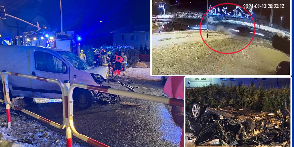 W sieci pojawiły się wstrząsające nagrania z wypadku w Wodzisławiu Śląskim.