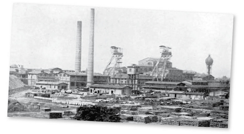 Zdjęcie kopalni Knurów z 1922 r. fot. Entrissenes Land R Kurpiunn