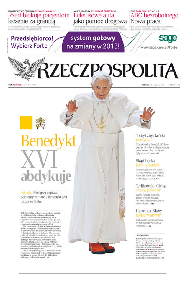 Papieskie "jedynki" polskich gazet