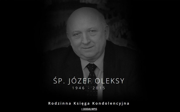 Rodzina Józefa Oleksego uruchomiła elektroniczną księgę kondolencyjna