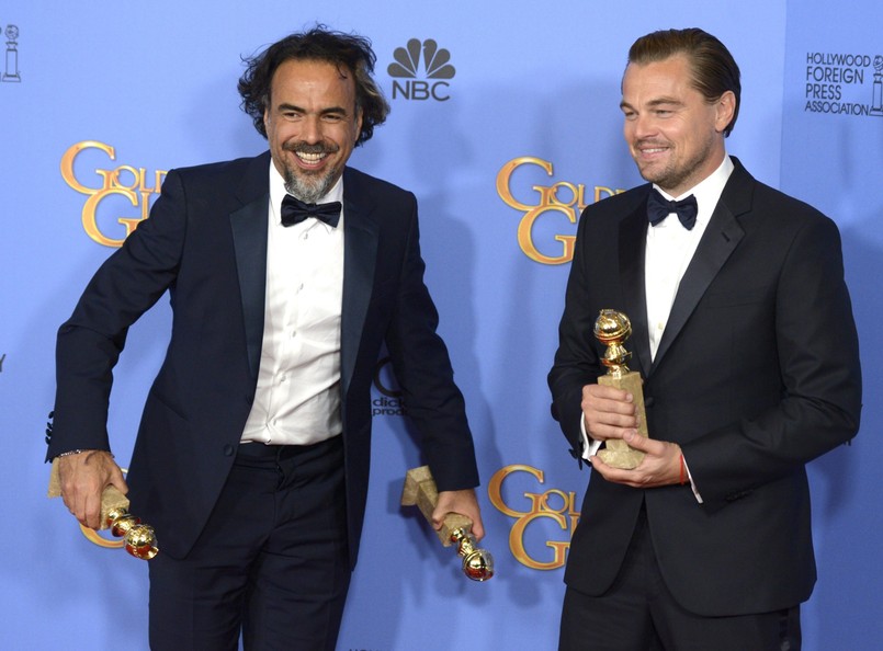 Leonardo DiCaprio i reżyser "Zjawy" Alejandro González Iñárritu