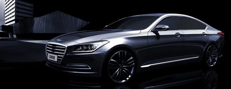 Hyundai w 2009 roku wprowadził nową stylistykę projektowania o nazwie "fluidic sculpture". Teraz w na barkach nowej generacji limuzyny genesis debiutuje fluidic sculpture 2.0. Znakami rozpoznawczymi mają być sześciokątny grill, wyrazisty kolor, lepsza niż w poprzedniku jakość materiałów i wykończenie samochodu. W opinii twórców ich najnowszy sedan powalczy o klientów w klasie premium, czyli lidze Mercedesa, BMW i Audi…