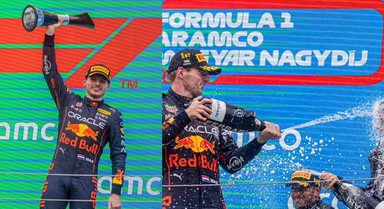 Max Verstappen won the Hungarian GP on Sunday