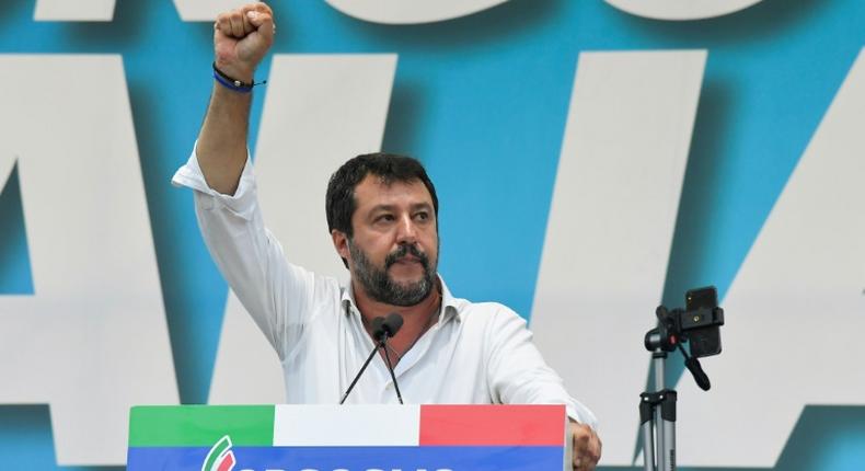 Far-right leader Matteo Salvini hailed the results of Sunday's vote as extraordinary