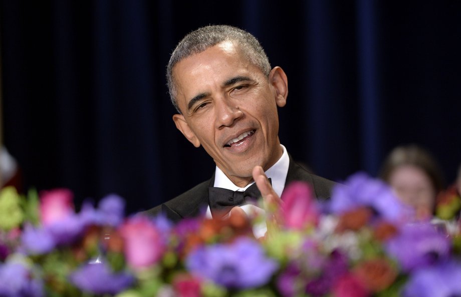 President Barack Obama speaks during the White House Correspondents' Association annual dinner on April 30, 2016 at the Washington Hilton hotel in Washington, DC.