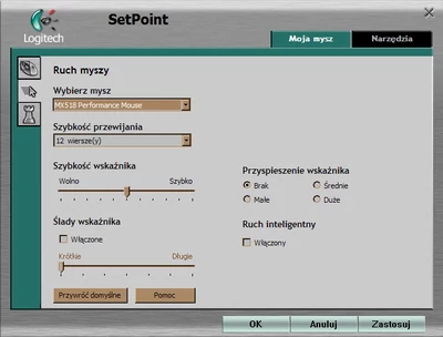 Ustawienia ruchu myszy