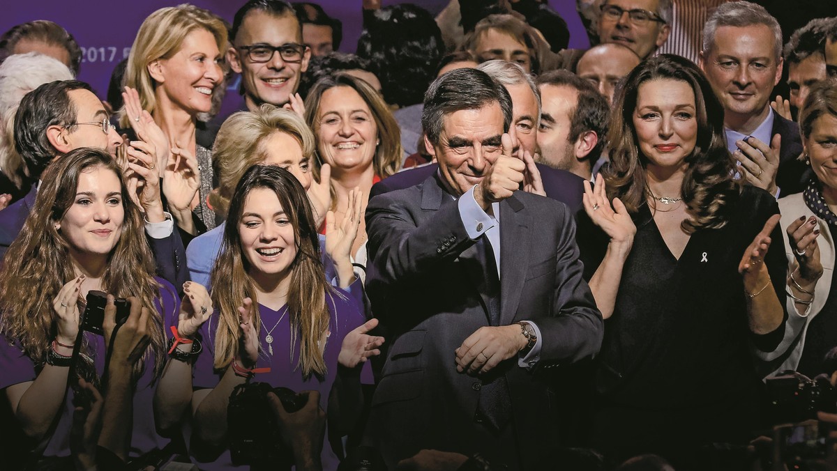 French Presidential Candidate Francois Fillon Holds Election Campaign Event