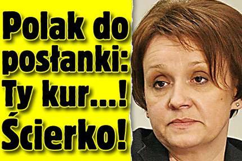 Polak do posłanki: Ty kur...! Ścierko!