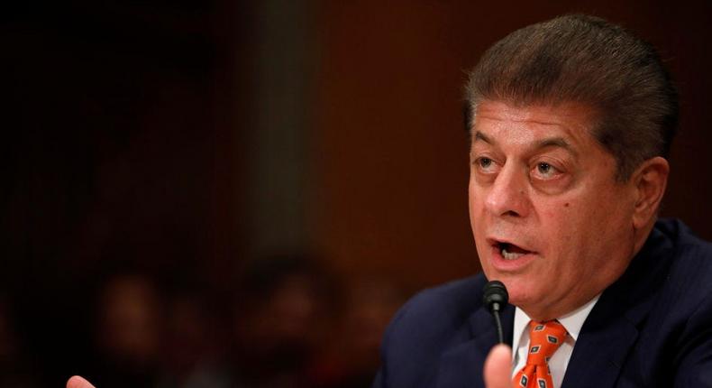 Andrew Napolitano, senior judicial analyst for the Fox News Channel, testifies during a Federal Spending Oversight And Emergency Management Subcommittee hearing June 6, 2018 on Capitol Hill in Washington, DC.
