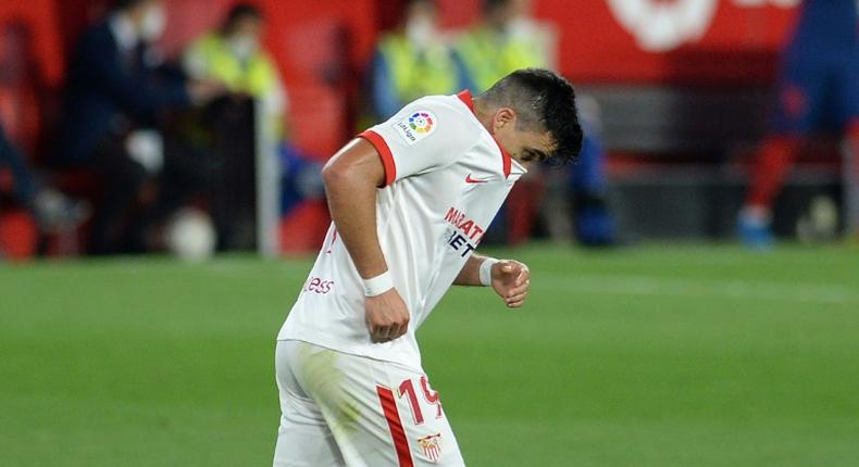 Match winner: Sevilla defender Marcos Acuna